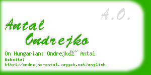 antal ondrejko business card